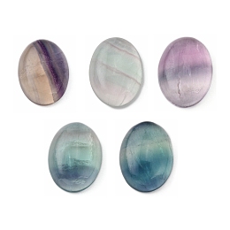 Honeyhandy Natural Fluorite Cabochons, Oval, 18x13x5mm