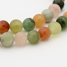 Honeyhandy Natural Mixed Gemstone Round Bead Strands, 6mm, Hole: 1mm, about 65pcs/strand, 15.7 inch