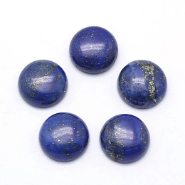 Honeyhandy Natural Lapis Lazuli Cabochons, Half Round, Dyed, 12x5~6mm