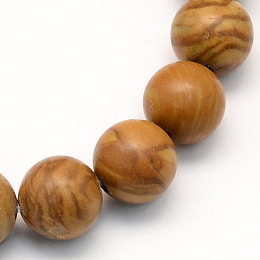 Honeyhandy Natural Tigerskin Jasper Round Beads Strands, 10.5mm, Hole: 1.2mm, about 36pcs/strand, 15.7 inch