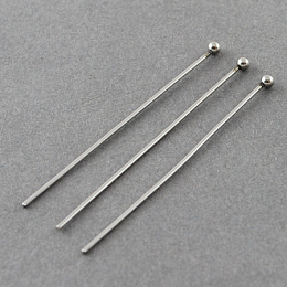 Honeyhandy 304 Stainless Steel Ball Head pins, 25x0.7mm, 21 Gauge, Head: 2mm