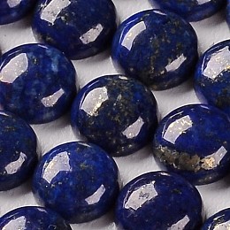 Honeyhandy Dyed Natural Lapis Lazuli Gemstone Dome/Half Round Cabochons, 20x7mm