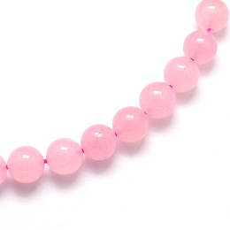 Honeyhandy Natural Rose Quartz Round Beads Strands, 10mm, Hole: 1mm, about 39pcs/strand, 15 inch