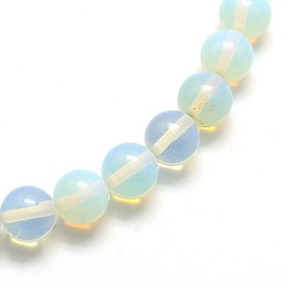 Honeyhandy Opalite Round Beads Strands, 10mm, Hole: 1mm, about 39pcs/strand, 15 inch