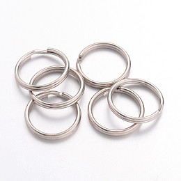 Honeyhandy Iron Split Rings, Double Loops Jump Rings, Platinum Color, 1.5mm thick, 16mm in diameter, about 14.5mm inner diameter