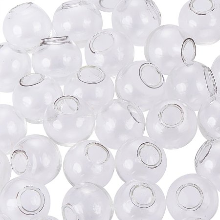 ARRICRAFT 1000pcs 8mm Mini Clear Glass Globe Bottle Wish Glass Ball Bottles for DIY Pendant Charms Stud Earring Making (hole: 4mm)