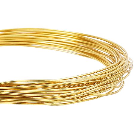 BENECREAT 16 Gauge 32.8 Feet Round Pure Copper Wire Gold Brass Wire for Jewelry Beading Craft Work