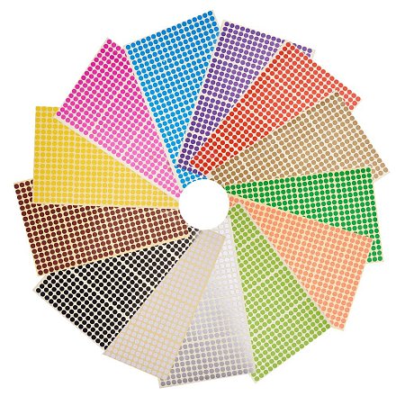NBEADS 28 Sheets 14 Colors 6mm Coding Dot Labels, Round Dot Stickers Self-adhesive Sticky Coding Labels Marking Labels for DIY Scrapbooking Crafts Calendar Planner Classroom Organization Decorations
