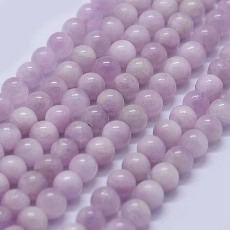 Honeyhandy Natural Kunzite Beads Strands, Spodumene Beads, Grade AAA, Round, 6mm, Hole: 0.8mm, about 65pcs/strand, 15.5 inch