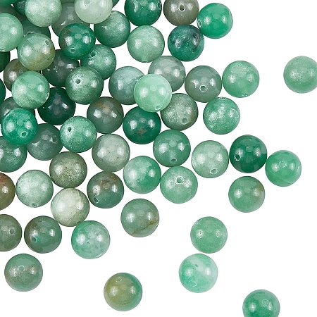 OLYCRAFT 36pcs Natural Beads 10~10.5mm Natural Green Aventurine Beads Strand Round Loose Beads Gemstone Gem Natural Beads for Bracelet Necklace Jewelry Making Findings Accessories