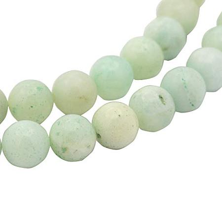 ArriCraft About 49pcs 8mm Amazonite Beads Round Beads for Jewelry Making, Hole: 1mm