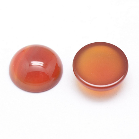 Honeyhandy Natural Carnelian Cabochons, Half Round/Dome, 12x5mm
