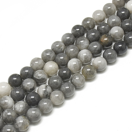 Honeyhandy Natural Hawk's Eye Beads Strands, Eagle Eye Stone, Round, 6mm, Hole: 1mm, about 59~60pcs/strand, 15.08~15.43 inch(38.3~39.2cm)