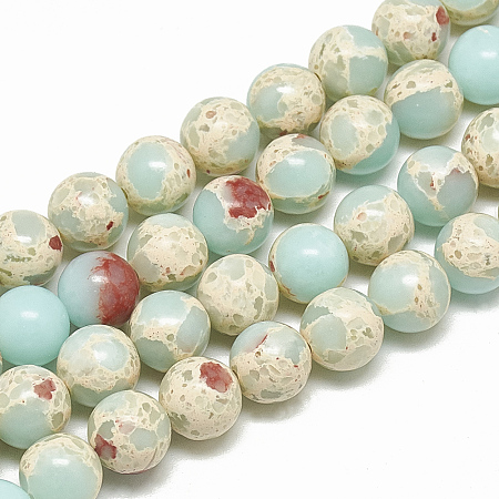 Honeyhandy Natural Rhodonite Beads Strands, Round, 10mm, Hole: 1mm, about 37pcs/strand, 15.16 inch(38.5cm)
