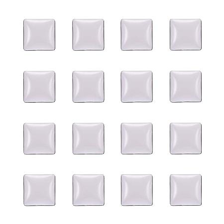 NBEADS 200 Pcs Transparent Glass Cabochons, Clear Glass Square Cabochons for Cameo Photo Pendants DIY Craft Jewelry Making