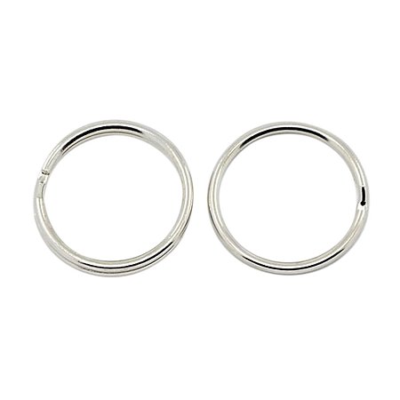 NBEADS 1000 Pcs Iron Split Key Rings, Ring, Platinum, 20x2mm; Inner Diameter: 17mm