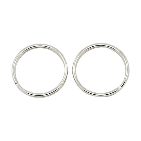 NBEADS 1000 Pcs Iron Split Key Rings, Ring, Platinum, 25x2mm; Inner Diameter: 22mm