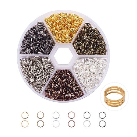 PandaHall Elite Multicolor Iron Split Rings Diameter 7mm Double Loop Jump Ring for Jewelry Making, about 800pcs/box