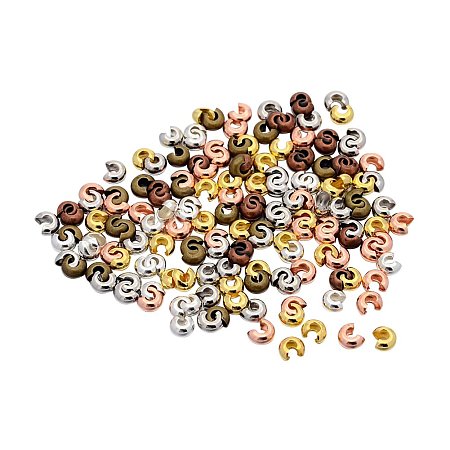 500pcs Rondelle Crimp End Finding Stopper Spacer Beads For DIY Jewelry Making 