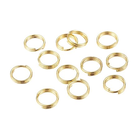 NBEADS 1000g Iron Double Loops Jump Rings Split Rings, Golden, 6x0.7mm; about 4.6mm inner diameter, about 9500pcs/1000g