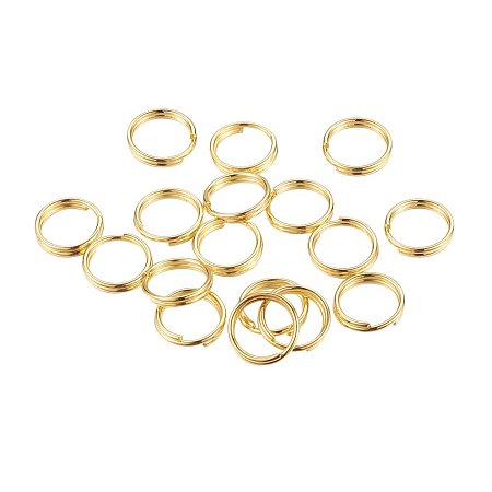 NBEADS 1000g Iron Double Loops Jump Rings Split Rings, Golden, 8x0.7mm; about 6.6mm inner diameter, about 7000pcs/1000g