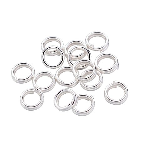 NBEADS 1000g Iron Double Loops Jump Rings Split Rings, Silver, 4x0.7mm; about 2.6mm inner diameter, about 20000pcs/1000g