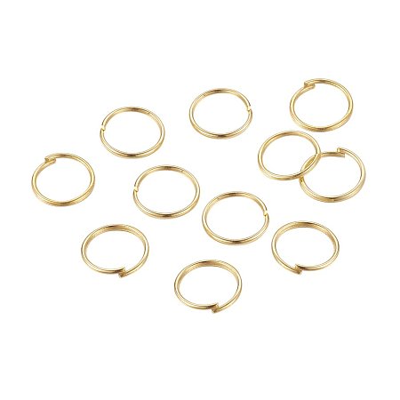 NBEADS 1000g Iron Jump Rings, Close but Unsoldered, Golden Color, about 4300pcs/500g, 0.7mm thick, 8mm in diameter; about 6.6mm inner diameter