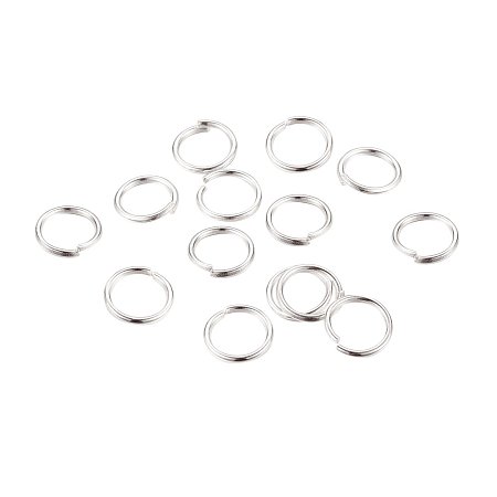 NBEADS 1000g Iron Jump Rings, Close but Unsoldered, Silver Color, 0.7mm thick, 6mm in diameter; about 4.6mm inner diameter