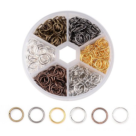 ARRICRAFT 1 Box Assorted 6 Colors 10mm Close but Unsoldered Brass Jump Rings for Jewelry Making Accessories Jewelry Findings Supplies