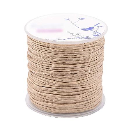 ARRICRAFT 109 Yards(100m) 1mm Nylon Hand Knitting Cord String Beading Thread for DIY Necklace, Bracelet, Craft, Jewellery Making, Wheat Color