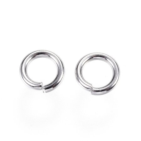 NBEADS 1000pcs 304 Stainless Steel Jump Rings, Close but Unsoldered Jump Rings, Stainless Steel Color