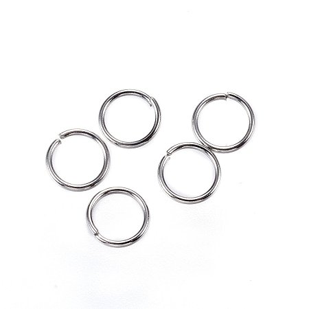 NBEADS 2000pcs 04 Stainless Steel Jump Rings, Close but Unsoldered Jump Rings, Stainless Steel Color