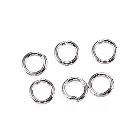 NBEADS 2000pcs 304 Stainless Steel Jump Rings, Close but Unsoldered Jump Rings, Stainless Steel Color