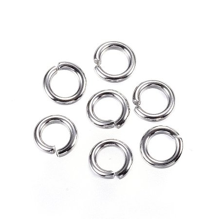 NBEADS 2000pcs 304 Stainless Steel Jump Rings, Close but Unsoldered Jump Rings, Stainless Steel Color