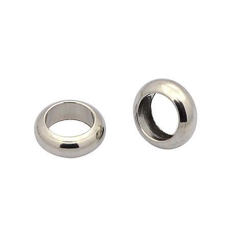 NBEADS 100 Pcs 304 Stainless Steel Bead Spacers, Metal Ring Spacer Beads for DIY Jewelry Craft Making