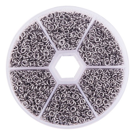 PandaHall Elite 1 Box About 1000 Pcs Stainless Steel Open Jump Rings Diameter 4mm to 10mm Wire 18-Gauge