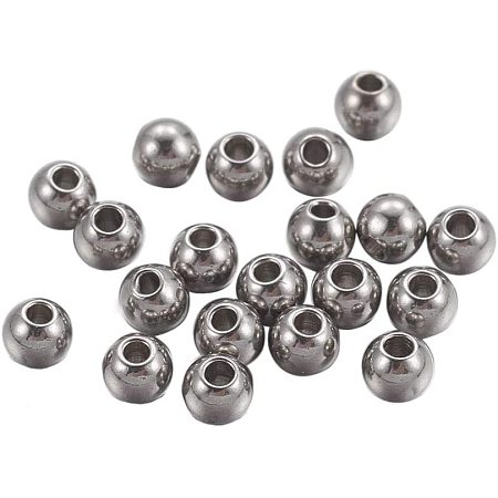 Arricraft 1000pcs 3mm Round Beads Stainless Steel Solid Loose Spacers Beads Charm Jewelry findings for Necklace Bracelet Earring Making DIY