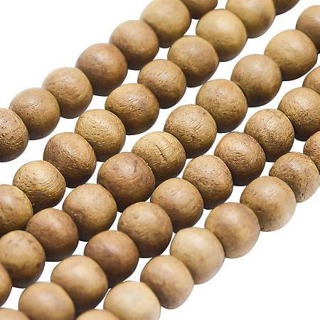 ARRICRAFT About 250pcs Natural Sandalwood Round Dyed Wood Beads for Jewelry Making DIY Handmade Craft 8mm, Dyed Burlywood Color