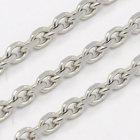 Honeyhandy 316 Surgical Stainless Steel Cable Chains, Stainless Steel Color, 3.9x2.9x0.8mm