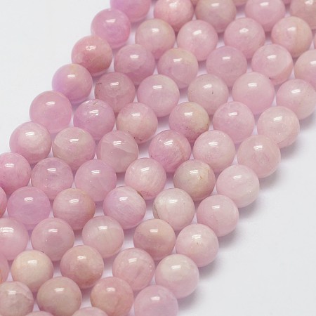 Honeyhandy Natural Kunzite Beads Strands, Spodumene Beads, Round, 6mm, Hole: 1mm, about 60pcs/strand, 15.7 inch