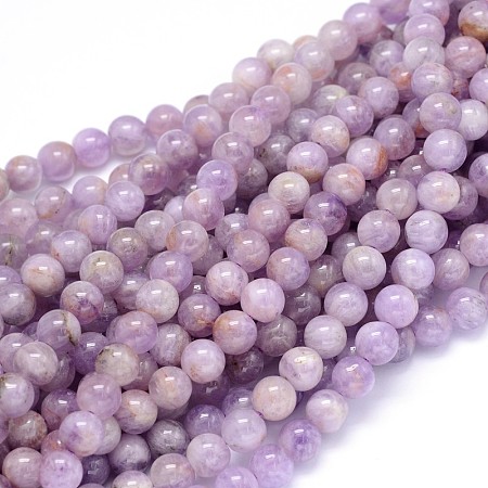 ARRICRAFT Round Natural Grade B Lavender Jade Beads Strands, 6mm, Hole: 0.8mm, about 65pcs/strand, 15.3 inches