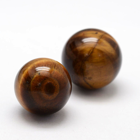 Honeyhandy Grade A Natural Tiger Eye Round Beads, Gemstone Sphere, No Hole/Undrilled, 8mm