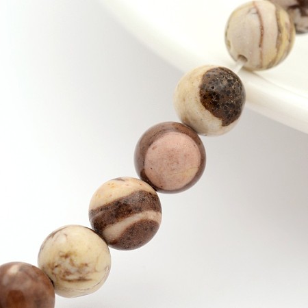 Honeyhandy Natural Australian Agate Round Bead Strands, 6mm, Hole: 1mm, about 31pcs/strand, 7.5 inch