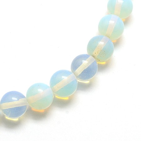 Honeyhandy Opal Round Beads Strands, 8mm, Hole: 1mm, about 48pcs/strand, 14 inch