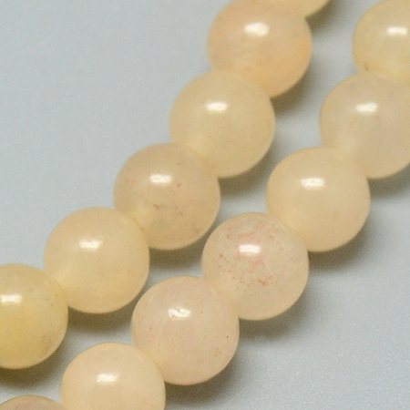 Honeyhandy Natural Yellow Aventurine Beads Strands, Round, 6mm, Hole: 1mm, about 66pcs/strand, 15.7 inch