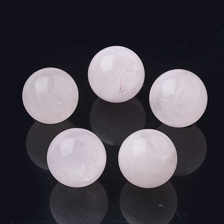 Honeyhandy Natural Rose Quartz Beads, Gemstone Sphere, Round, No Hole/Undrilled, 12mm