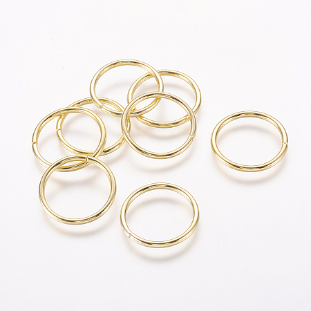 Honeyhandy Iron Jump Rings, Open Jump Rings, Cadmium Free & Lead Free, Golden Color, 13 Gauge, 20x1.8mm, Inner Diameter: 16.4mm