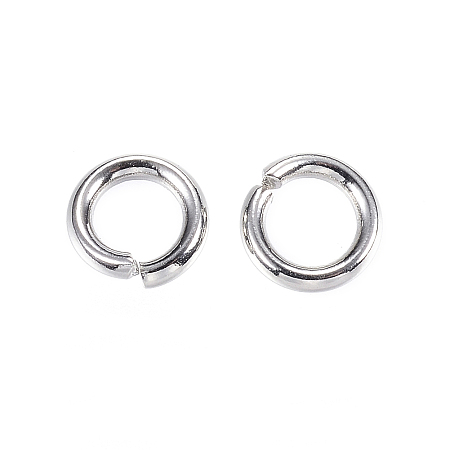 Honeyhandy 304 Stainless Steel Open Jump Rings, Stainless Steel Color, 6x1.2mm, Inner Diameter: 3.6mm, about 142pcs/20g