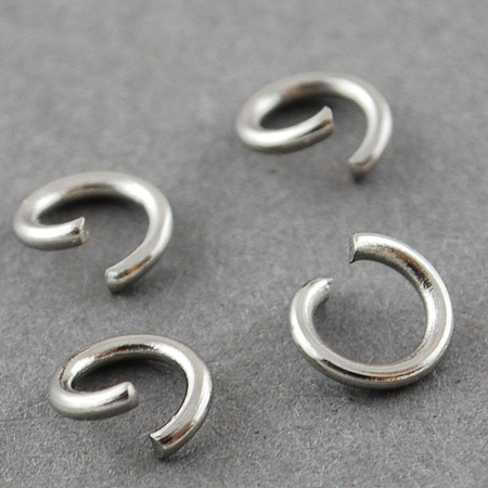 Honeyhandy 304 Stainless Steel Jump Rings, Open Jump Rings, Stainless Steel, 18 Gauge, 5x1mm, Inner Diameter: 3mm, about 126pcs/10g