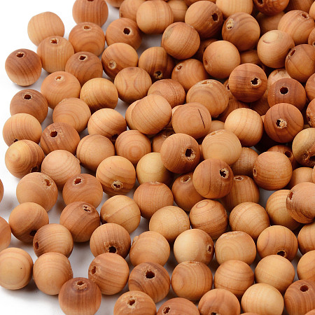 Honeyhandy Natural Wood Beads, Polishing, Round, Peru, 3/8 inch(8mm), Hole: 1.8mm